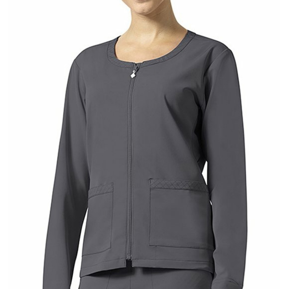 vera pewter scrub jacket
